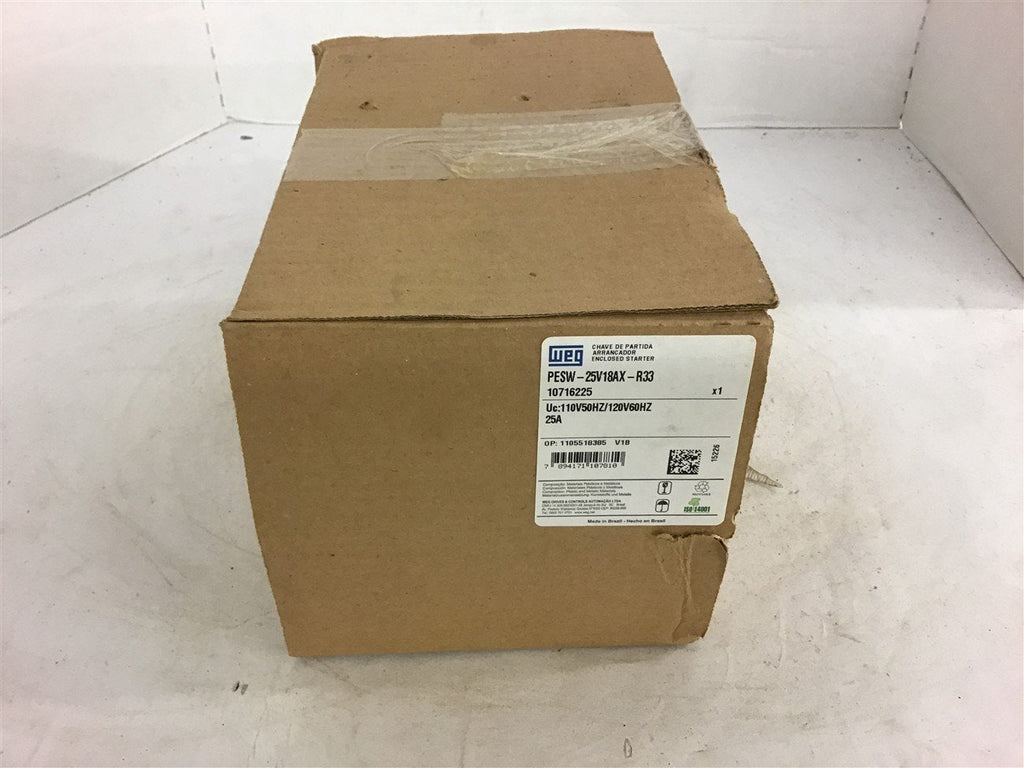Weg PESW-25V18AX-R33 25 Amp Enclosed Starter 120 volt coil