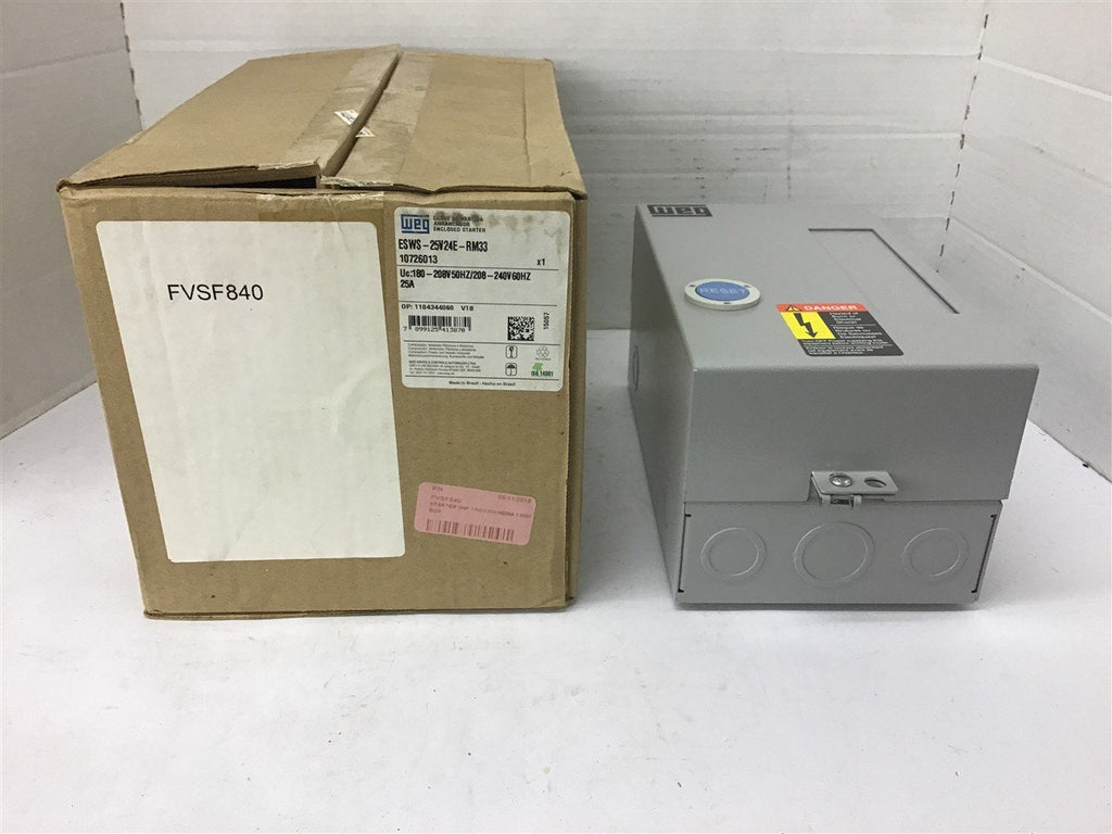 Weg ESWS-25V24E-RM33 208-240 volt 25 Amp Enclosed Starter