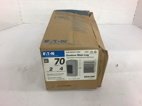 Eaton BR24L70RP 70 Amp Outdoor main Lug 2 spaces