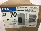 Eaton BR24L70RP 70 Amp Outdoor main Lug 2 spaces