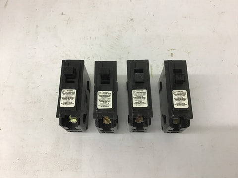 Square D Homeline 20 Amp Single Pole Circuit Breaker 120/240 Vac Lot of 4