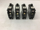 Square D Homeline 20 Amp Single Pole Circuit Breaker 120/240 Vac Lot of 4