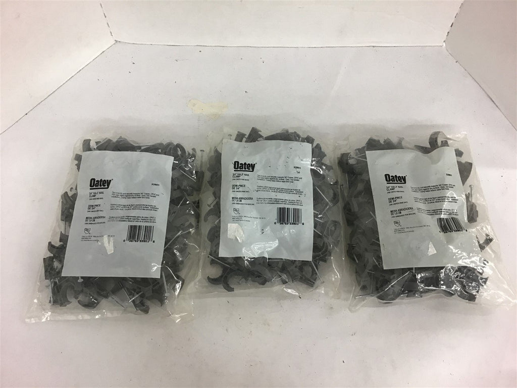 Oatey 3/4'' Half Nail Clamp 100 Units per Bag lot of 3