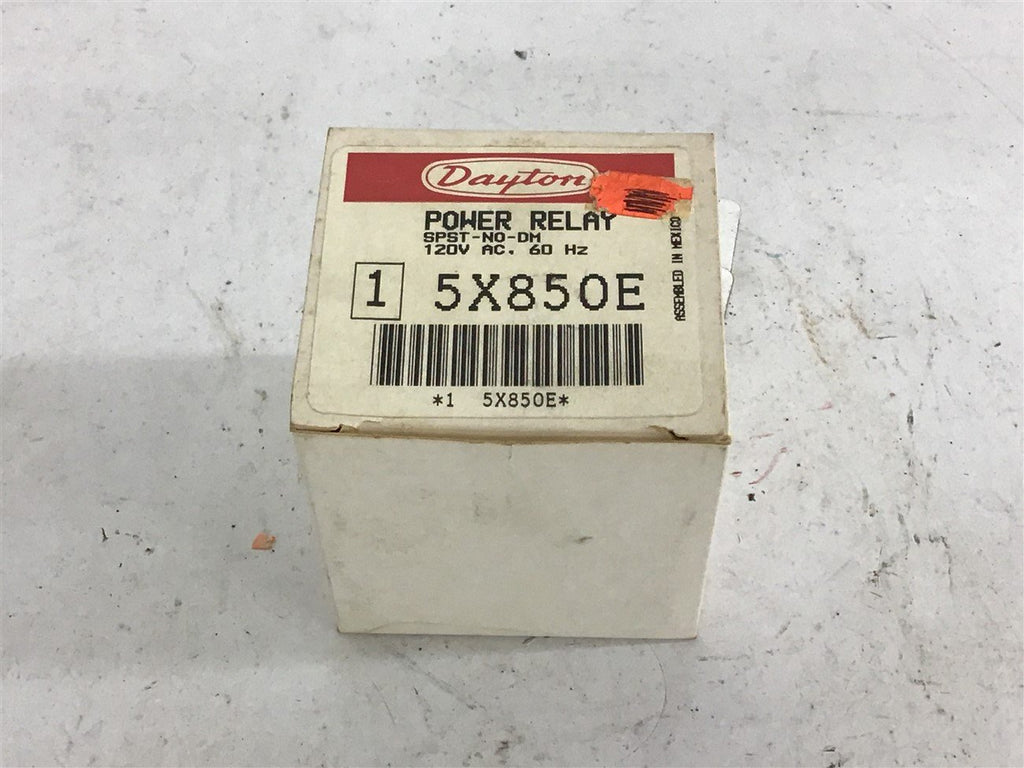 Dayton 5X850E Power Relay SPST-NO-DM 120 Vac
