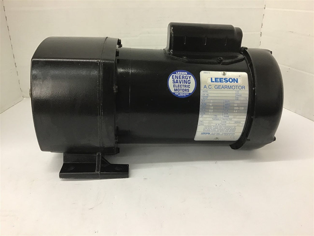 Leeson 107017.00 .5 HP AC GearMotor 115/208-230 Volts 41 Rpm 48Y Fr 42:1 Ratio