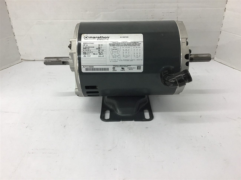 Marathon 5K37PN281 3/4 HP AC Motor 208-230/460 volts 1800 Rpm 4P 56 Frame