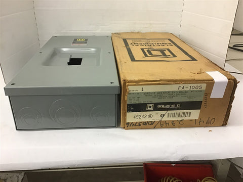 Square D FA-100S Circuit Breaker Enclosure 15-100 Amp 600 Vac
