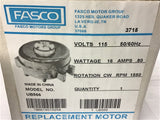 Fasco UB566 16 Watts AC Motor 115 volts 1550 Rpm .80 Amps