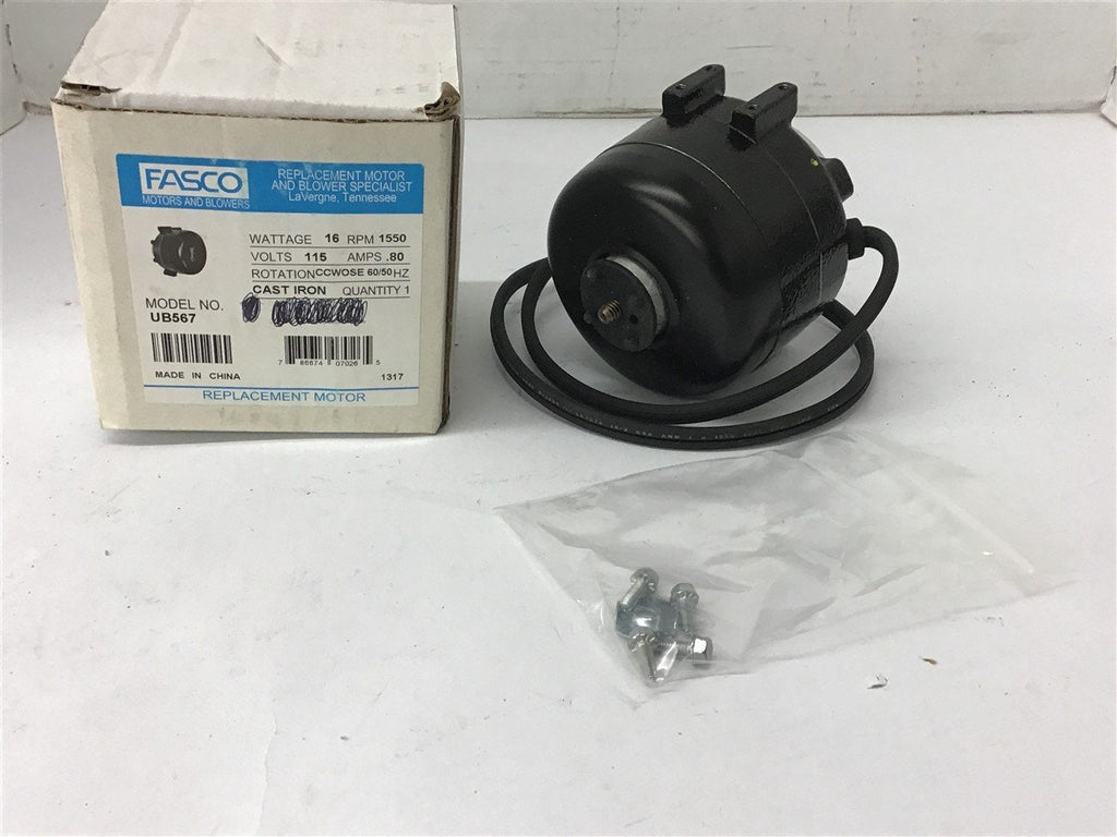 Fasco UB567 16 Watts AC Motor 1150 Rpm 115 volts .80 Amps