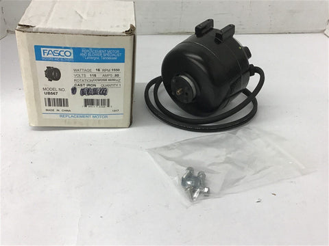Fasco UB567 16 Watts AC Motor 1150 Rpm 115 volts .80 Amps