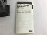 Dayton 4C015B Blower CFM Free Aire At 157 115 Volts 60 HZ