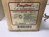 Dayton 3M893 1/60 HP Air Over Motor 3000 Rpm 115 Volts Single Phase