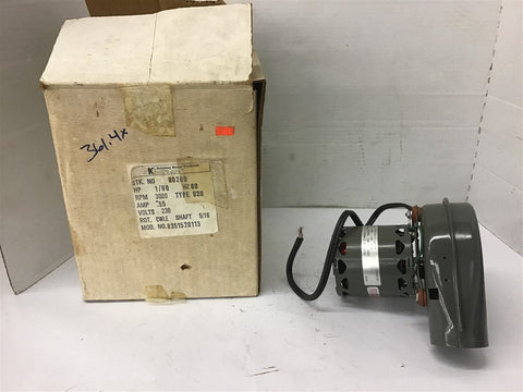 Brinkley Motor 80280 1/60 Hp Blower3000 Rpm .55 Amp 230 volts