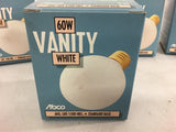 Vanity G-25 Light Bulbs White 60W Standard base Lot of 7