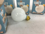 Vanity G-25 Light Bulbs White 60W Standard base Lot of 7