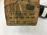 Universal Electric 369 JA3G010K 115 Volts 60 HZ 1.0Apm 900 Rpm