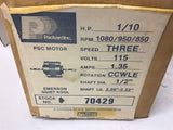 Packard 70429 1/10 HP 1080/950/850 Rpm 3 Speed 115 volts 1.35 Amps Single Phase