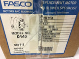 Fasco D140 1/15 Hp 115 Volts 1050 Rpm single Phase Air over motor
