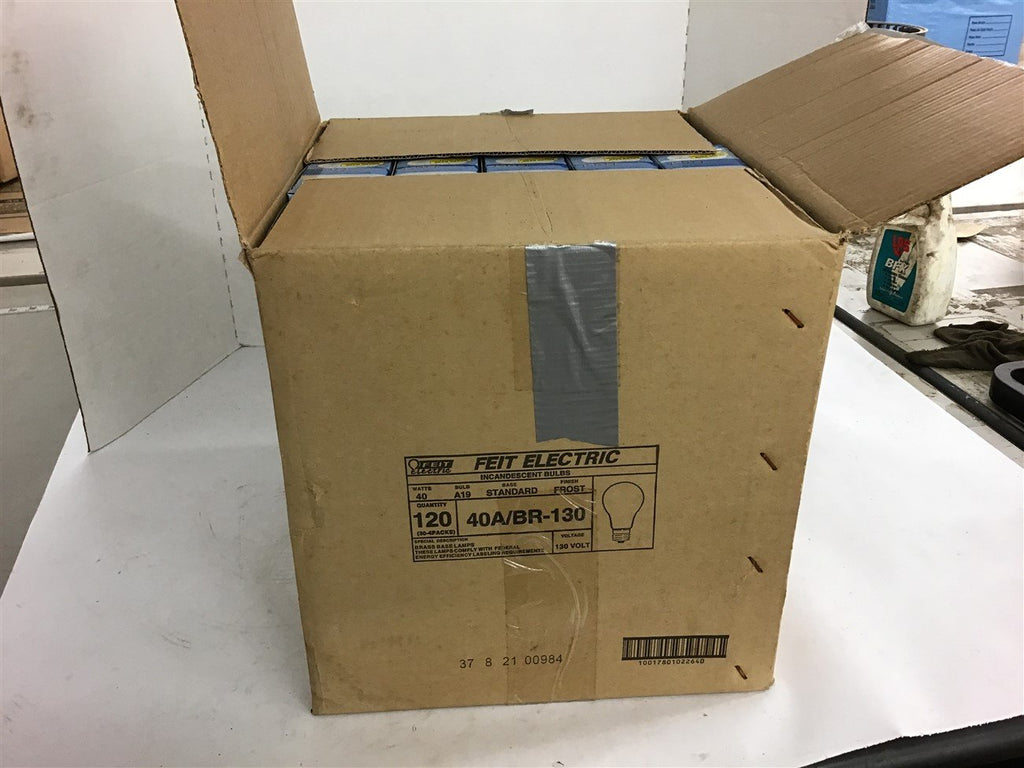 Feit Electric 40A/BR-130 Incandescent Light Bulbs 40W Frost Lot of 30-4 Packs