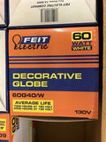 Feit Electric 60G40/W Decorative Globe 60 Watt 130V Lot of 11