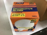 Feit Electric 60G40/W Decorative Globe 60 Watt 130V Lot of 11