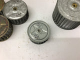 Galvanized Blower Wheels 5/16" Bore Assorted OD's Lot of 5