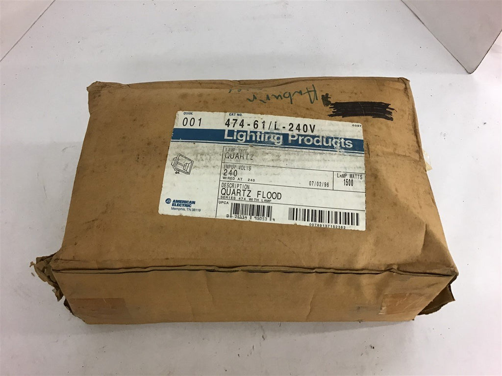 American Electric 474-61/L-240V Quartz Flood Lamp 1500Watts