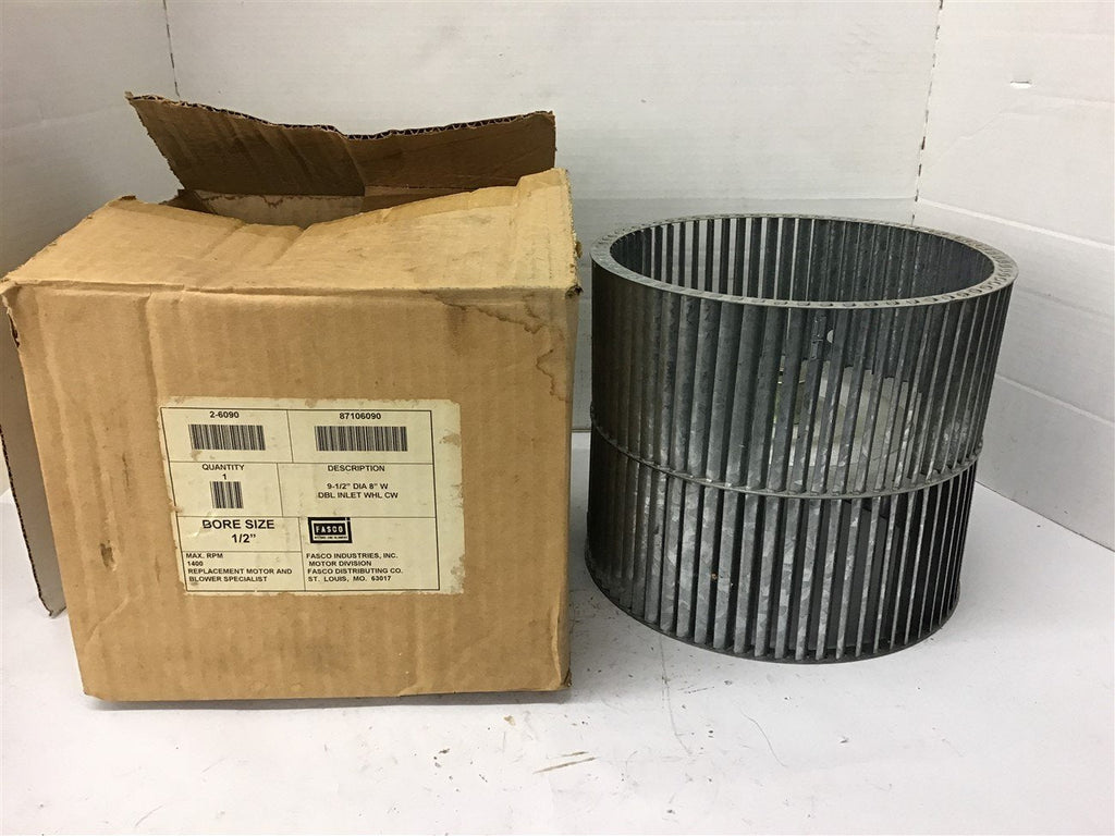 Fasco 2-6090 Galvanized Blower Wheel 1/2" Bore