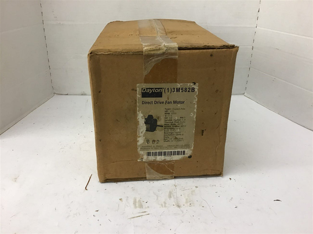 Dayton 3M582B Fan Motor 1/15 HP 1050 Rpm 115 Volts Single Phase 42YZ Frame