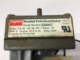 Dayton 2Z806C Shaded Pole Gearmotor 115 Vac Single Phase .41 Amps 6 Rpm