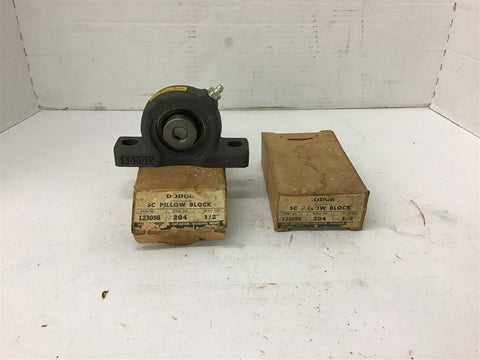 Dodge 123098 Pillow Block Bearing 1/2" Bore Lot of 2