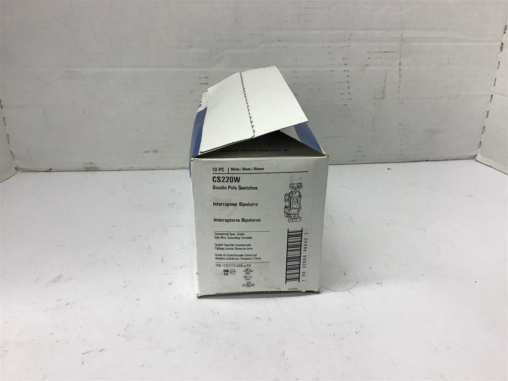 Eaton CS220W Double Pole Switch 20 Amp 120/277 V Box of 10