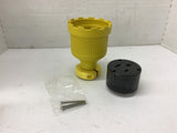 KH C650DF Connector Flip Seal Yellow Rubber 60 Amp 250V 2P 3 Wire