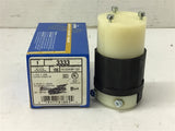 Leviton 3333 3-Pole 3-Wire Locking Connector Black