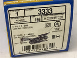 Leviton 3333 3-Pole 3-Wire Locking Connector Black