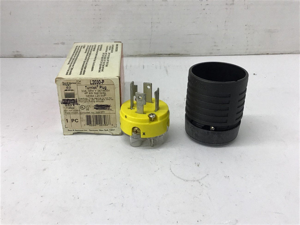 Leviton L2030-P Turnlok Plug 30 Amp 3PH 247/600V
