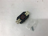 Leviton 2730 3 Phase 3 Pole 4 Wire Single Locking Receptacle 30A 480V Black