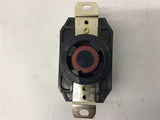 Leviton 2730 3 Phase 3 Pole 4 Wire Single Locking Receptacle 30A 480V Black