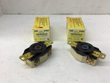 Hubbell 2430A Twist-Lock Receptacle 3 Pole 4 Wire Locking 20 Amp 480 V Lot of 2