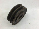 Browning 2BK55H Pulley 2 Groove has H Bushing 1" Bore B width Belt