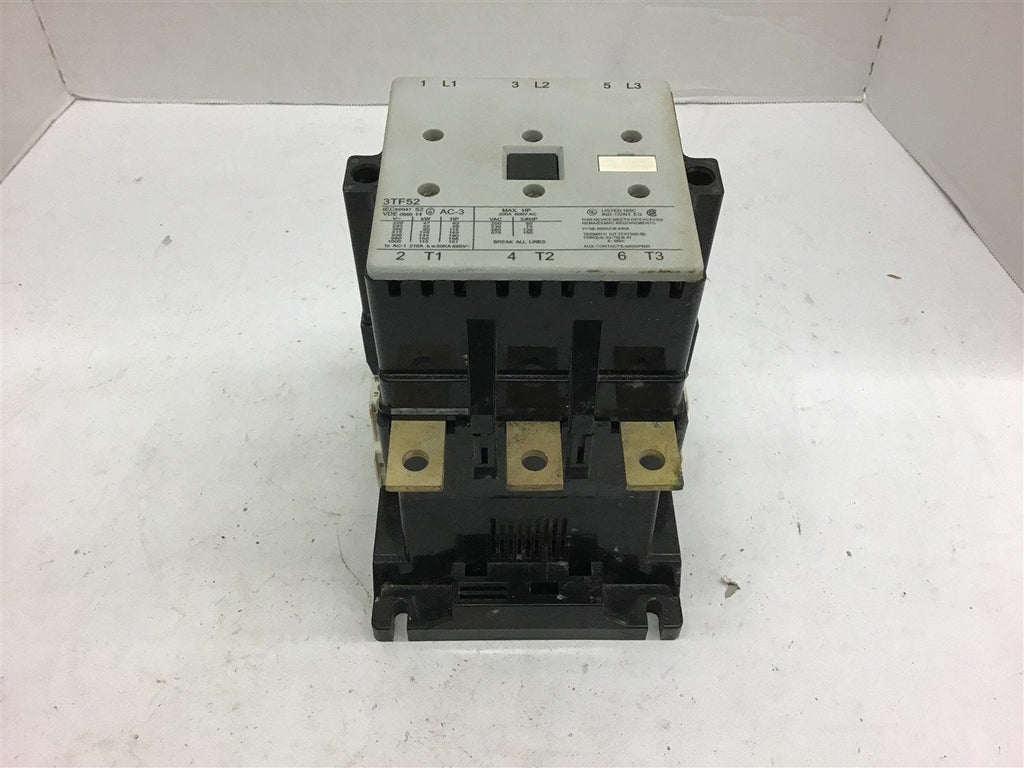 Siemens 3TF52 22-0A Contactor 460 volts @ 130 HP 200 Amp 600 Volts