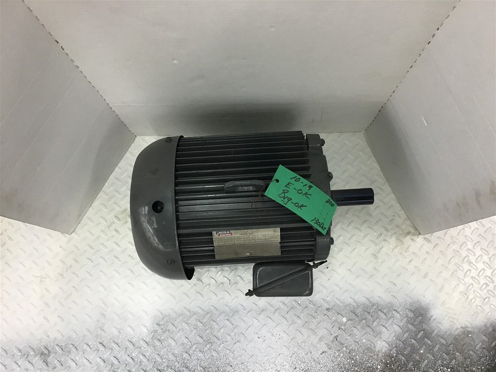 Lincoln Electric LM16019 10 Hp AC Motor 230/460 volts 3495 Rpm 2P 215T Frame