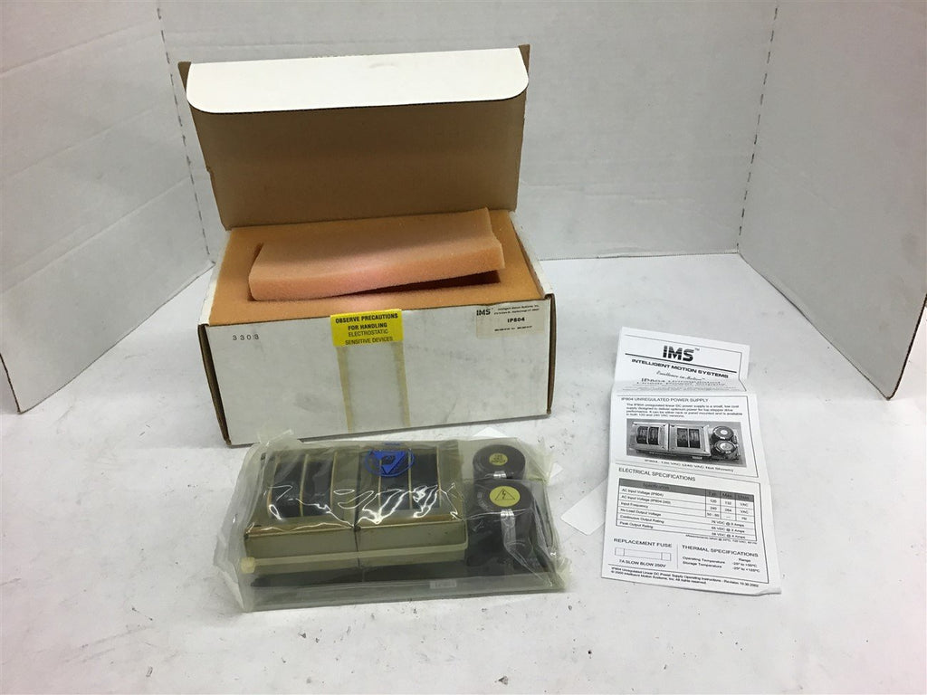 IMS IP804 120VAC Input 80V/4A Unregulated Linear DC Power Supply