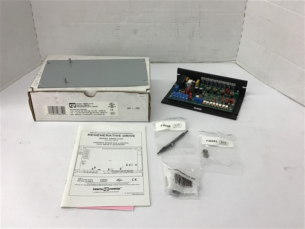 KB KBRG-212D 8819L Regenerative Drive 1/10-3/4 Hp 90 VDC @ 115 VAc