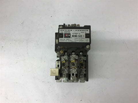 Cutler-Hammer A10C-1 Nema size 1 Starter 460 Volts 10 HP 240 Volt coil