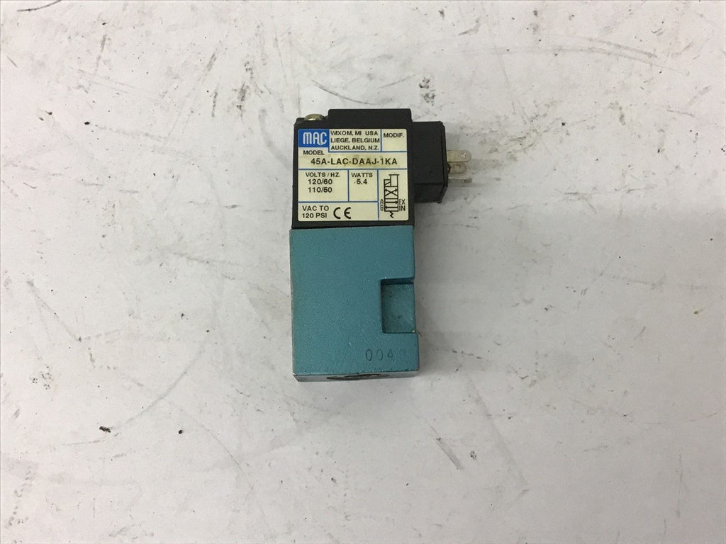 Mac 45A-LAC-DAAJ-1KA Valve 120 volt 5.4 Watts 120 PSI