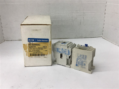 Eaton AE16AN0AC Starter Size A 3 Hp @ 460 Volts 120 volts coil 3 Pole 7 Amp