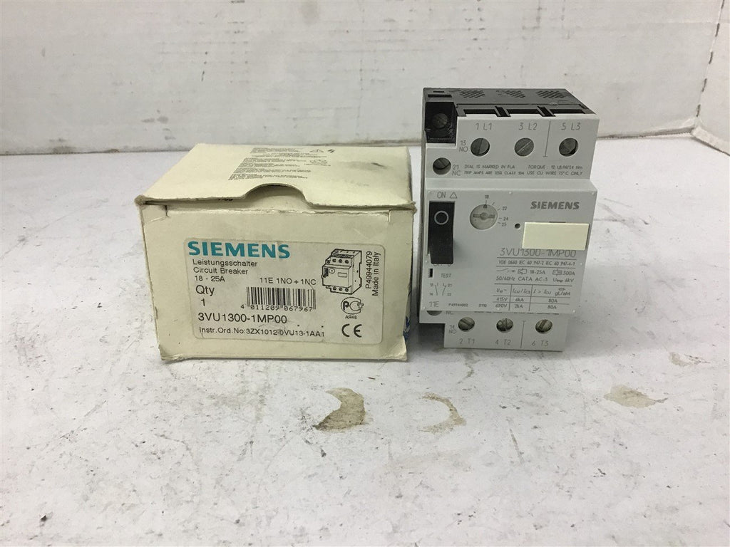 Siemens 3VU1300-1MP00 18-25 Amp Starter
