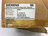 Siemens WS0-230 Definite Purpose magnetic Starter 208-240 Volts 60 Hz 30 Amp