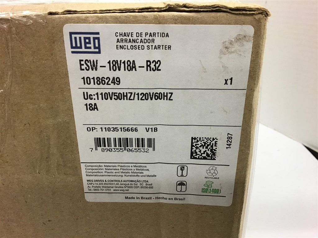 WEG ESW-18V18A-R32 Enclosed Starter 120V 18 Amps